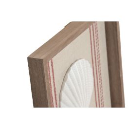 DKD Home Decor Cuadro Atlantico Beige Blanco 25 x 25 x 2.5 cm (6 Unidades) MDF Resina