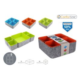 Confortime Set de 5 Organizadores de Fieltro 25.2 x 25 x 10 cm (6 Unidades) Precio: 26.49999946. SKU: S2212284