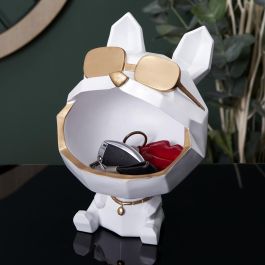 Home Deco Factory Vaciabolsillos Perro Gafas Escultura Home Deco Factory Bla
