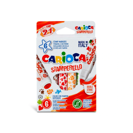 Carioca Rotulador Stamperello Caja 6 Unidades Colores Surtidos Punta Gruesa