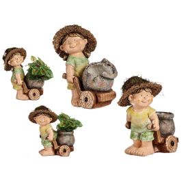 Niño de poliresina con maceta - Ibergarden 18x35x33 cm, colores surtidos (2 Unidades) Precio: 77.69000052. SKU: B1F5E8WL46