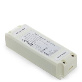Driver LED Regulable DALI CM-40VADDR-EMI 40W, Salida 42-76V DC 600mA, Clase II, Control de Intensidad 0-100% (100-277V AC)