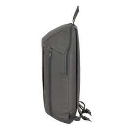 Safta Mini Mochila Bolsillo Vertical Gris Humo