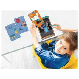 LEXIBOOK Tablet de Dibujo Stitch Disney con 6 Plantillas y Pantalla de 28cm para Dibujar Letras y Héroes, Lápiz Óptico