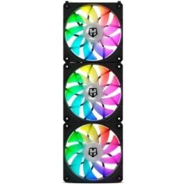Nox NXHUMMEREASYLINKBK Pack 3 Ventiladores Hummer Easy Link ARGB PWM 120mm para PC, Conexión sin cables, Ultrasilenciosos