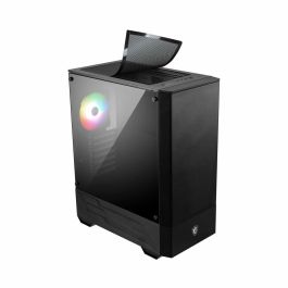 MSI MAG Forge 112R Caja PC Gaming Midi Tower Negra Transparente con Ventana Lateral de Cristal Templado, 4 Ventiladores ARGB y Filtro Anti-polvo