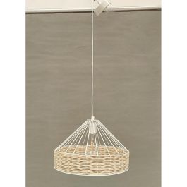 DKD Home Decor Lámpara de Techo Estilo Urban Negra y Blanca de Metal y Ratán para Bombilla E27 50W (2 Unidades) 35x35x22 cm DKD Home Decor Lámpara de Techo Estilo Urban Negra y Blanca de Metal y Ratán para Bombilla E27 50W (2 Unidades) 35x35x22 cm