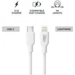 Cable USB 2.0 Tipo-C Lightning Myway MWUSC0023/ USB Tipo-C Macho - Lightning Macho/ 1m/ Blanco