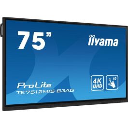 iiyama TE7512MIS-B3AG pantalla de señalización Diseño de quiosco 190,5 cm (75") LCD Wifi 400 cd / m² 4K Ultra HD Negro Pantalla táctil Procesador incorporado Android 11 24/7 iiyama TE7512MIS-B3AG pantalla de señalización Diseño de quiosco 190,5 cm (75") LCD Wifi 400 cd / m² 4K Ultra HD Negro Pantalla táctil Procesador incorporado Android 11 24/7