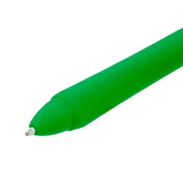 Boligrafo Liderpapel Gummy Touch Retractil 1,0 mm Tinta Verde 12 unidades