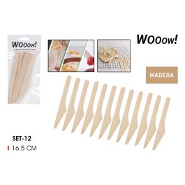 Set de 12 cuchillos desechables de madera Wooow (36 Unidades) Precio: 27.50000033. SKU: B139W3SGBD