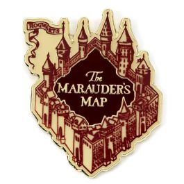 THE CARAT SHOP Bola de Navidad y Pin Badge Harry Potter El Mapa de los Merodeadores 8,5cm - Adorno para Árbol de Navidad Hogwarts
