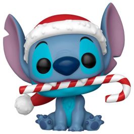 Funko Disney Stitch with Candy Cane - Figura POP de Vinilo de 9cm