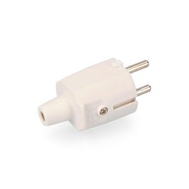 Edm Clavija de goma 10/16A 250V T/TL IP44 4,8mm blanca salida frontal