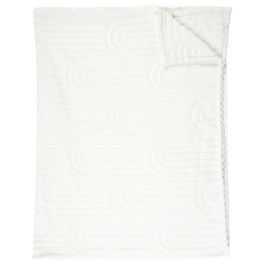 Home Deco Factory Manta Plaid Deco Arco 120x150 cm Relieve Lounge Rosa/Blanco/Beige/Negro