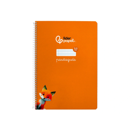 Liderpapel Cuaderno Espiral A4 Tapa Dura 80 Hojas Pautado 2,5 mm Color Naranja