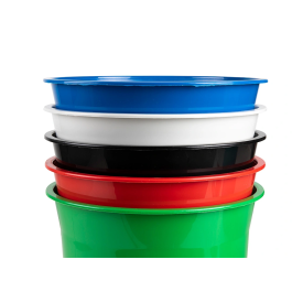 Q-connect Papelera Plástico Azul Opaco 13 Litros 275x285 mm