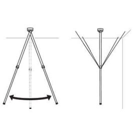 Axis T91B50 Soporte a Techo Telescópico Robusto Ajustable 1-2m con Giro, para Cámaras Domo PTZ Fijas, IK10 NEMA 4X, Exterior Interior