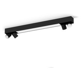 Philips Hue White and Color Ambiance Centris Spot, Plafón de 4 Focos GU10 LED Inteligente, Ajustable, Bluetooth, Negro, 929003808801