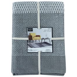 Alfombra Gris Home Deco Factory 140x200 cm