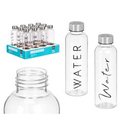 Botella de Agua Leknes 500 ml, Negro/Transparente, 6.5x21x6.5 cm (24 Unidades) Precio: 38.89908. SKU: B127Q9KEES