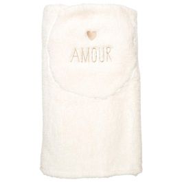 Home Deco Factory Cojín-Manta Sherpa "Amour" Colección Pour Elle