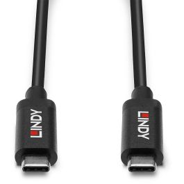 Lindy Cable Activo USB 3.2 Gen 2 3m USB-C a USB-C 10Gbps con DisplayPort 1.4 Alt Mode, 60W PD, 4K 60Hz, Thunderbolt 3/4