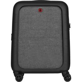 Wenger Maleta de Cabina Syntry con Compartimento para Portátil 14", 4 Ruedas Pivotantes, Negro/Gris, 36L