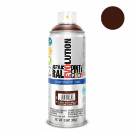 Pinty Plus Pintura Acrílica Spray Water-Based RAL 8017 Chocolate 520cc | Baja Olor y Alta Resistencia