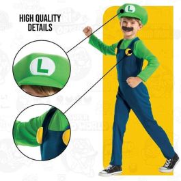 Nintendo Disfraz Super Mario Luigi Lujo Talla 3-4 Años