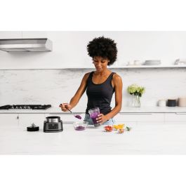 Ninja CB100EU Batidora de Vaso Power Nutri 2 en 1, 1100W, con Bol y Vaso, Tecnología Smart Torque y Auto-iQ