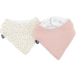 Domiva DOM3700948338469 Pack de 2 baberos bandana de Muselina con Lunares rosa viejo Precio: 24.50000014. SKU: B163S92AGM