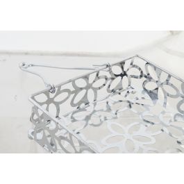 DKD Home Decor Servilletero Margaritas Metal Cromado Plateado 19 x 6 x 18 cm