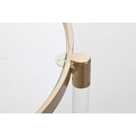 DKD Home Decor Mesa Centro Glam Dorado Transparente de Metal Acrílico Desmontable 87 cm Ancho x 50 cm Alto x 87 cm Largo