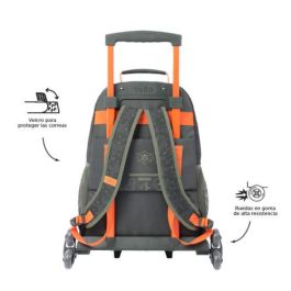 Totto Mochila Escolar con Ruedas Grande MJ03BWM003-2310-4DJL Gris, Amarillo Infantil 25.1L
