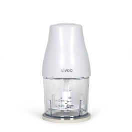 Livoo Picadora LIV1713288761908 300 ml 400 W 1 Velocidad y Turbo 2 Cuchillas de Acero Inoxidable Blanco