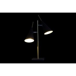 DKD Home Decor Lámpara de Sobremesa Moderna Negro y Dorado de Metal Desmontable, para 2 Bombillas E14, Potencia 25W, Medidas 16x64x38 cm DKD Home Decor Lámpara de Sobremesa Moderna Negro y Dorado de Metal Desmontable, para 2 Bombillas E14, Potencia 25W, Medidas 16x64x38 cm