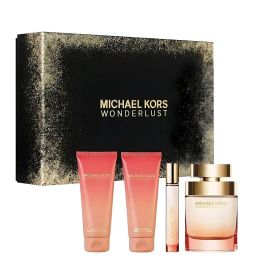 Set Michael Kors: Wonderlust, Eau De Parfum, For Women, 100 ml + Wonderlust, Eau De Parfum, For Women, 10 ml + Wonderlust, Moisturizing, Body Lotion, 100 ml + Wonderlust, Cleansing, Shower Gel, For All Skin Types, 100 ml Precio: 79.49999959. SKU: B1DRFJGFCK