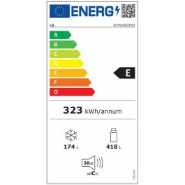 Frigorífico combinado LG GTF916PZPED 184 630 L Acero Platino