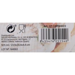 Quttin Fuente de Vidrio para Horno de 23.9 x 20.4 cm y 925 cc (6 Unidades)