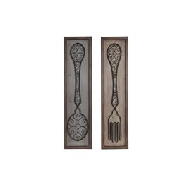 Decoracion Pared Cottage DKD Home Decor Marron Negro 4 x 99 x 24 cm (2 Unidades) Precio: 51.89000058. SKU: B1F3HNLGBF