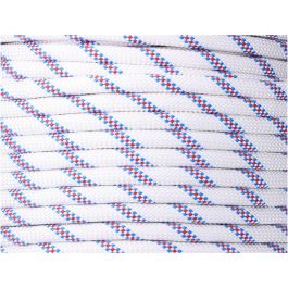 Edm Cuerda Driza Trenzado Poliéster Blanco Distintivo, Calibre 8 mm x 200 m