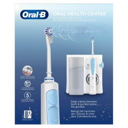 Oral-B Oxyjet JAS23 Munddusche con Bluetooth, Sensor de Presión Inteligente, Temporizador y Cargador - Blanco