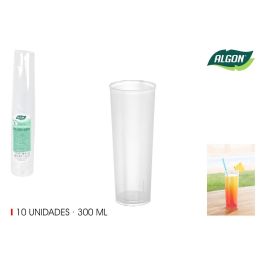 Set de 10 vasos tubo PP 300 ml Algon (50 Unidades) Precio: 52.5000003. SKU: B1G4RS5L9V
