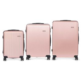 Arte Regal Set de 3 Maletas de ABS Rosa - 49x76x30 cm, 67x45x26 cm, 57x38x23 cm Arte Regal Set de 3 Maletas de ABS Rosa - 49x76x30 cm, 67x45x26 cm, 57x38x23 cm