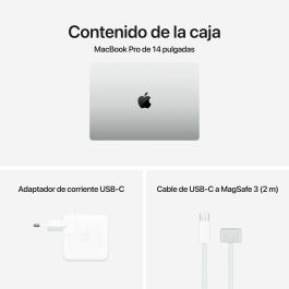 Apple MW2X3Y/A MacBook Pro 14.2" M4 10-Core CPU 16GB RAM 1TB SSD 10-Core GPU Liquid Retina XDR Plata Apple MW2X3Y/A MacBook Pro 14.2" M4 10-Core CPU 16GB RAM 1TB SSD 10-Core GPU Liquid Retina XDR Plata