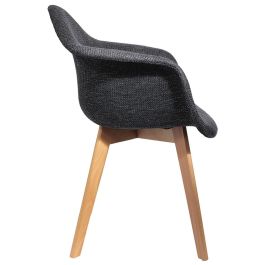 Silla Butaca Tela Gruesa Negra Home Deco Factory