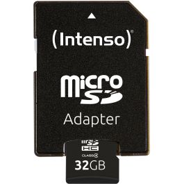 Intenso Tarjeta MicroSDHC de 32GB Clase 4 con Adaptador SD, 20MB/s Lectura, Modelo 3403480