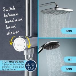 Columna de ducha con desviador manual - Ahorro de agua - GROHE Vitalio Start System 250 - Cromo - 26680001 Columna de ducha con desviador manual - Ahorro de agua - GROHE Vitalio Start System 250 - Cromo - 26680001