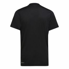 Camiseta de Manga Corta Niño Adidas Essentials 3S Negro